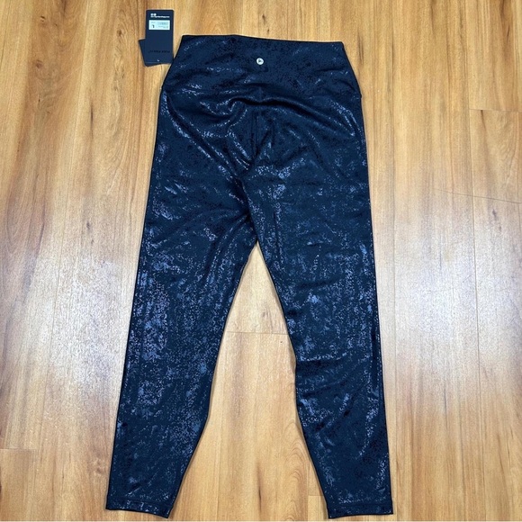90 Degree By Reflex Women’s Black Shimmer Leggings Size L - Picture 4 of 10